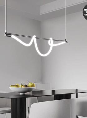 意式极线简条餐厅吊灯高吧426设计现端代全铜调光台灯饭桌一字长