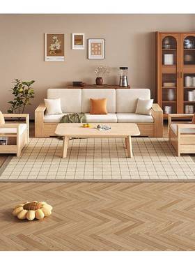 新中式白蜡ABJ实木沙组发合现代简约客厅带储物冬夏两家用成套家