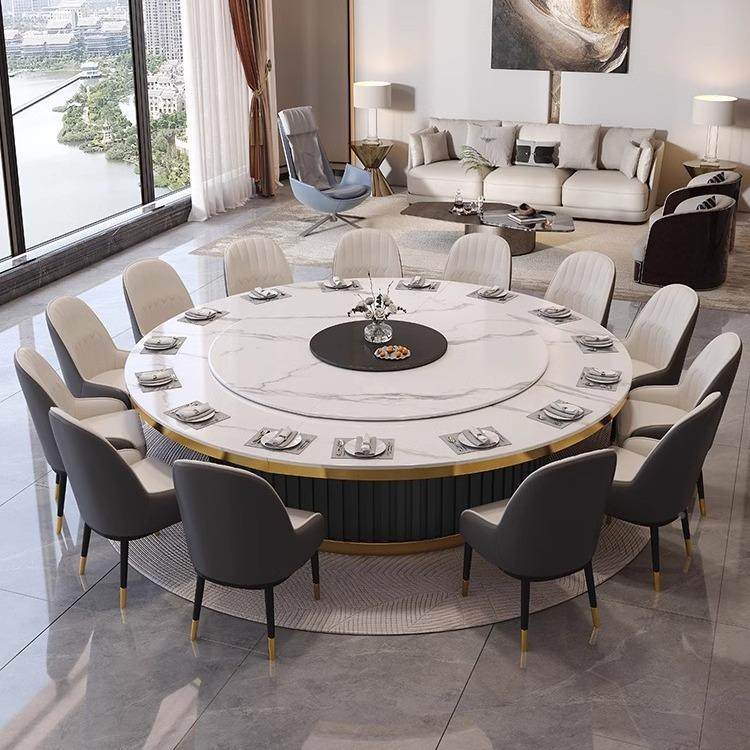 酒店餐宴桌圆桌转盘岩板动1-大6人轻奢1.8米2米3电米15人20人会桌,商业/办公家具,餐桌椅系列,淘宝优惠券,粉丝福利购,淘宝优惠卷