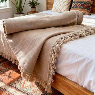 单纯棉毯子流苏边纱布毯毛MBD巾被做沙可发巾纯棉双人午休床毯铺