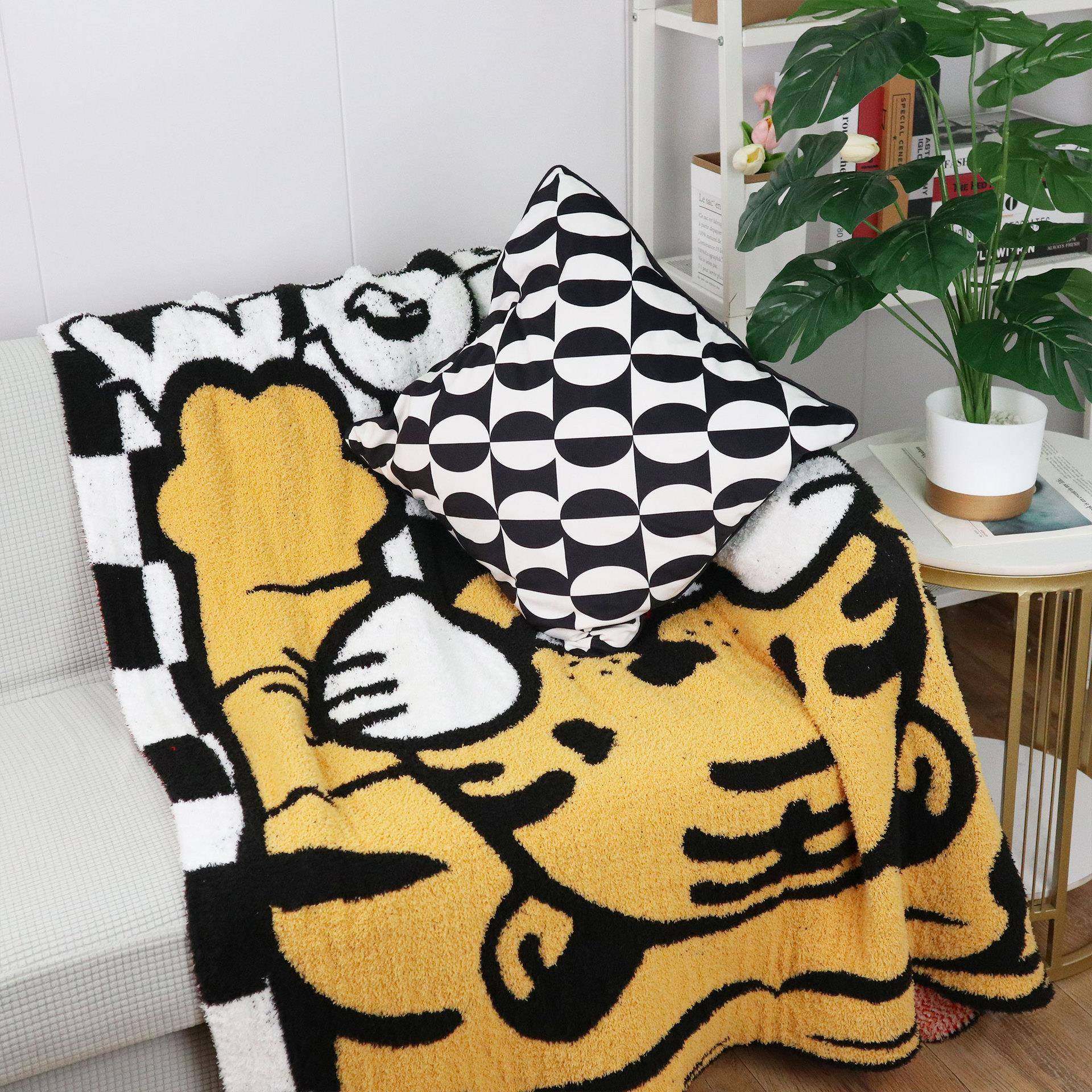 卡通小类老a虎母婴级保暖半边xlh7411绒毛毯卧室午睡爱可办公室披