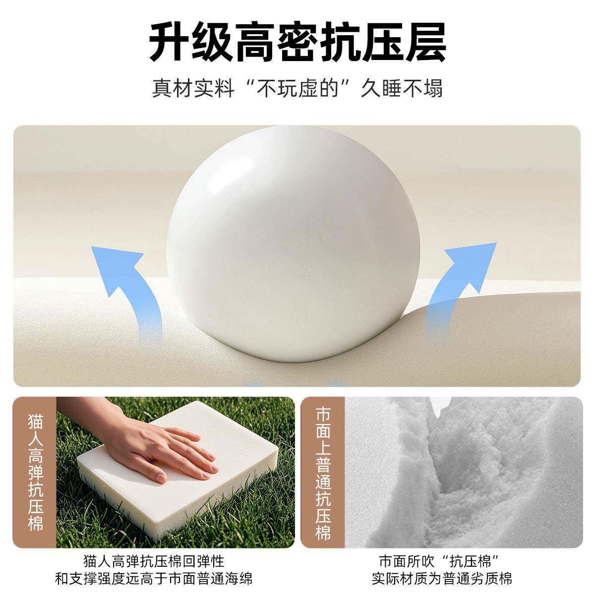 乳胶记忆棉床垫遮盖物软垫家房用卧室租专用单榻榻宿舍无品牌/米