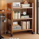 书架置物落地可移985动多层带轮小车架杂推储物柜桌边简易物收纳架子