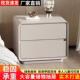 全约实代木烤漆床头家柜卧室SBT用简现实木安装 床边柜奶油轻奢