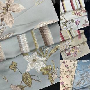 门幅280cm定宽宽幅人造丝提花花布窗帘布面料沙发布美式风格