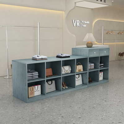 服装店中岛柜带抽柜子鞋包展示柜女装店收银柜台店铺柜台陈列流水