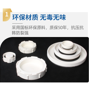 PVC检查口盖50配件75清扫口110排水管立检存水弯工程专用内螺盖子