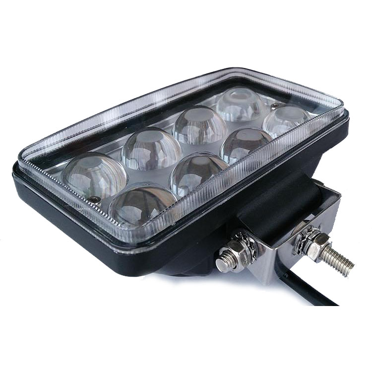 汽车LED辅助射灯40W方形透镜聚光越野车护杠车顶探照雾灯流氓灯