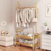 挂衣架全碳钢落地卧室家用可移动轻奢风衣架室内置物衣帽架挂衣服