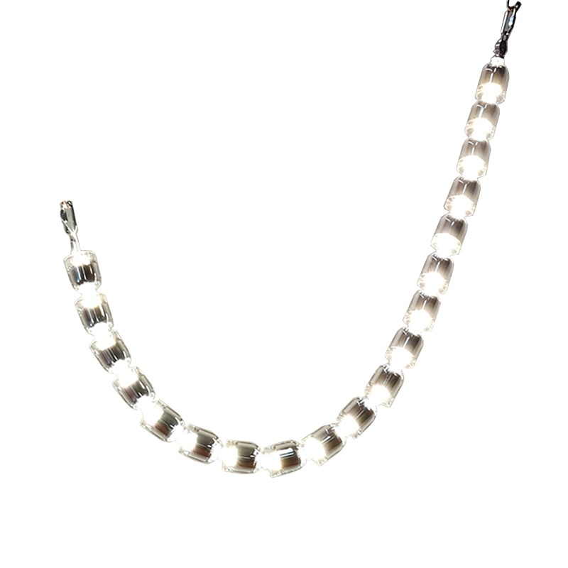 项链发光水晶LED吊灯绳子灯楼梯灯长吊灯轻奢链条灯臂发光水晶灯U