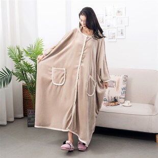 加厚春夏季披肩毯午睡毯法兰绒空调毯斗篷懒人披风打坐多功能毛毯