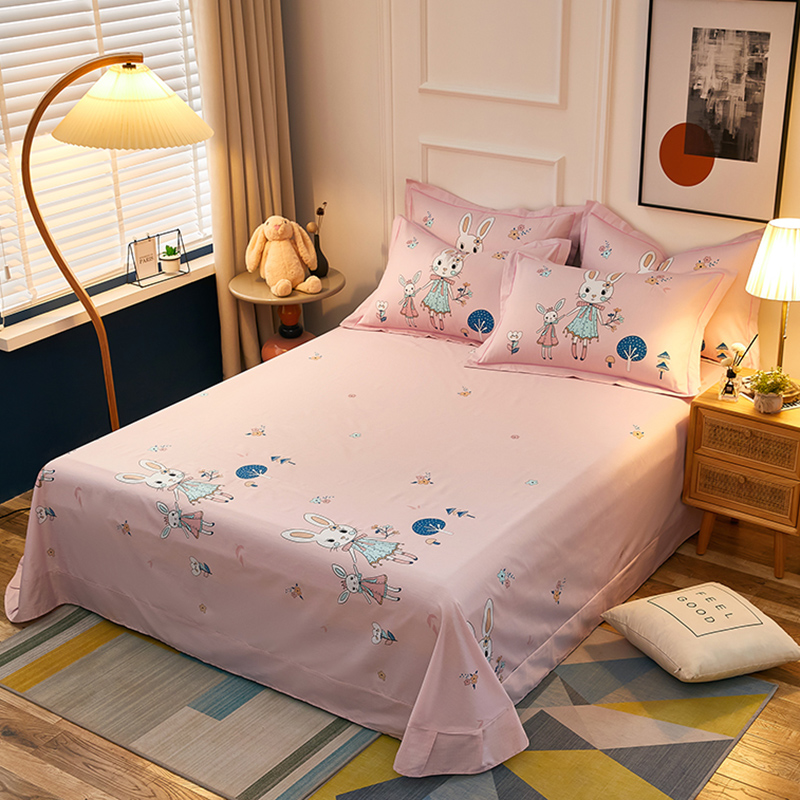 全棉床单被套儿童卡通三件套女孩100纯棉磨毛四件套小男孩1.5床笠