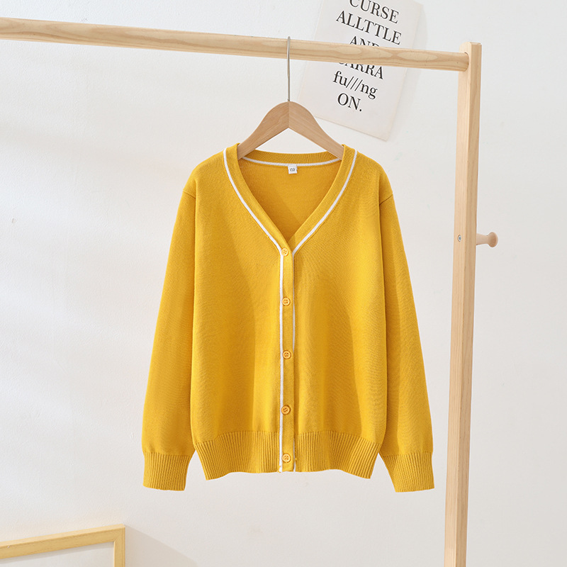 儿童毛衣开衫男女童春秋长袖针织衫外套单件小学生校服幼儿园园服