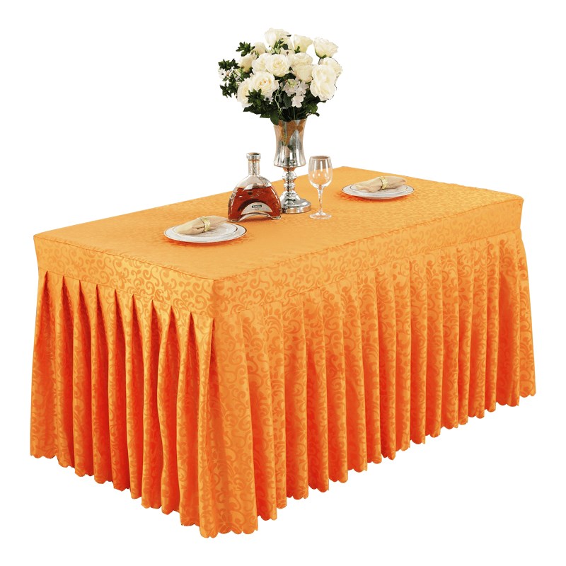 酒店会议桌布台布长方形展会桌裙公室长条桌套桌罩活动台裙定制