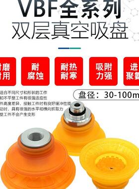 OCN工业气动聚氨酯吸盘VBF-30/40/50/60/80/100PU-18F/38M