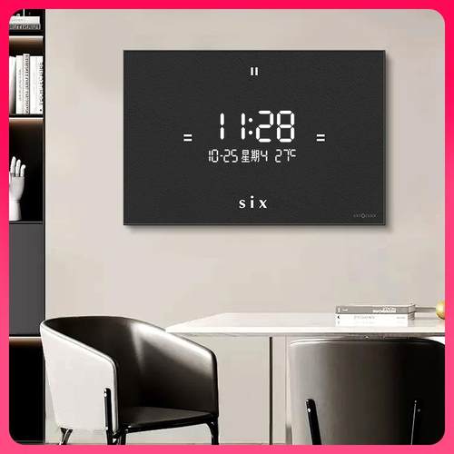 ⇛轻奢纯色电表箱装饰画钟表配电箱遮挡免打孔现代简约新款时