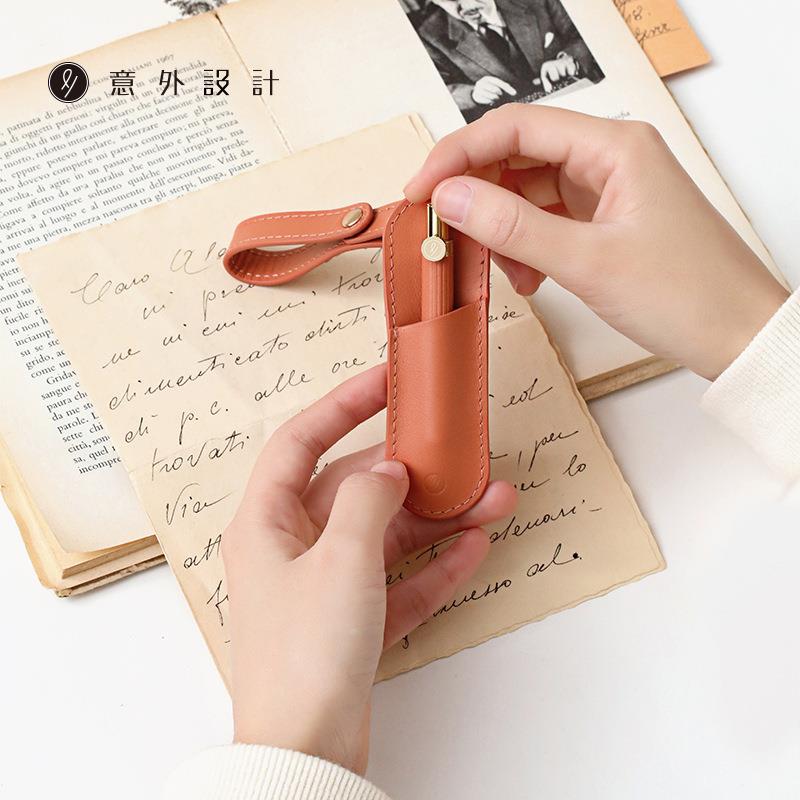 意外设计便携签字笔笔套适用于木质/皮质便携小签字笔皮套笔袋