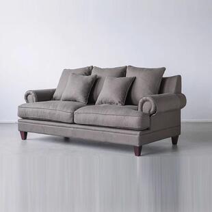 美式布艺沙发小户型客厅简约现代乡村风格单双三人沙发组合可拆洗