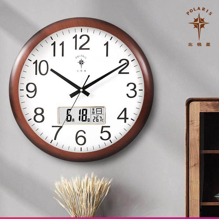 静音挂钟客厅万年历现代时钟简约挂表北欧创意家用电波钟表