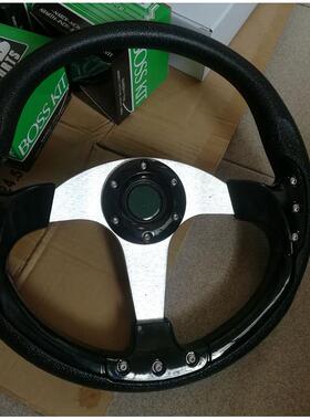 仿赛车方向盘13寸方向盘小车改装个性14寸方向盘通用桃木方向盘