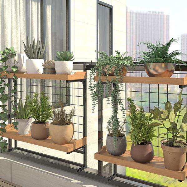 阳台悬挂花架栏杆挂式置物架玻璃护栏花架多肉架子绿植架花盆挂架