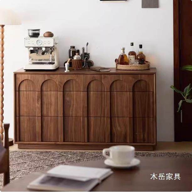 北美黑胡桃木餐边柜中古风复古斗柜靠墙全实木储物柜弧拱形抽屉柜,鲜花速递/花卉仿真/绿植园艺,割草机/草坪机,淘宝优惠券,粉丝福利购,淘宝优惠卷