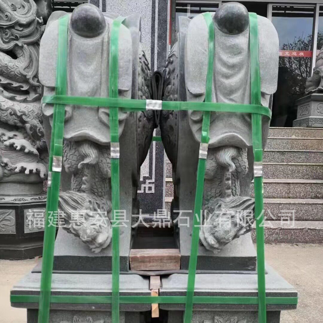 石雕门墩抱鼓石一对青石仿古做旧麒麟小象石狮子家用门口石鼓石墩