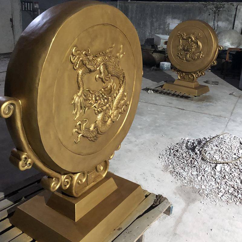 精工纯铜大鼓雕塑户外售楼部广场公园装饰铜工艺品大型摆饰铜雕