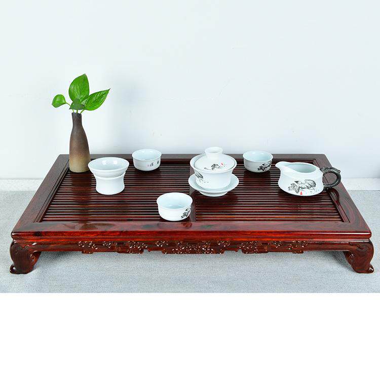 印度小叶紫檀茶盘木质家居办公室客厅茶摆件小叶紫檀茶盘干泡台