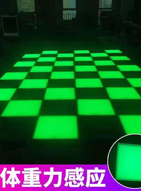led砖灯不锈钢彩色发光地砖感应面互动踩踏dBBN地舞mx台正方形地