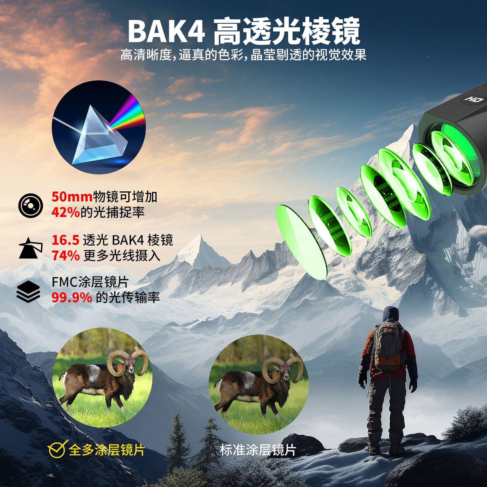 舜金刚1JG12422X4观2望远镜三工种颜色可选高倍光高清户外察源头