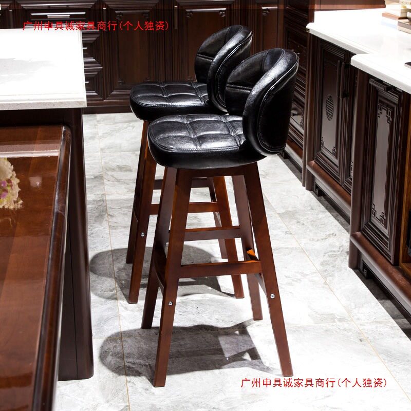 高脚凳家用椅子吧高凳子吧椅凳实木吧台椅轻奢酒吧桌椅现代简约
