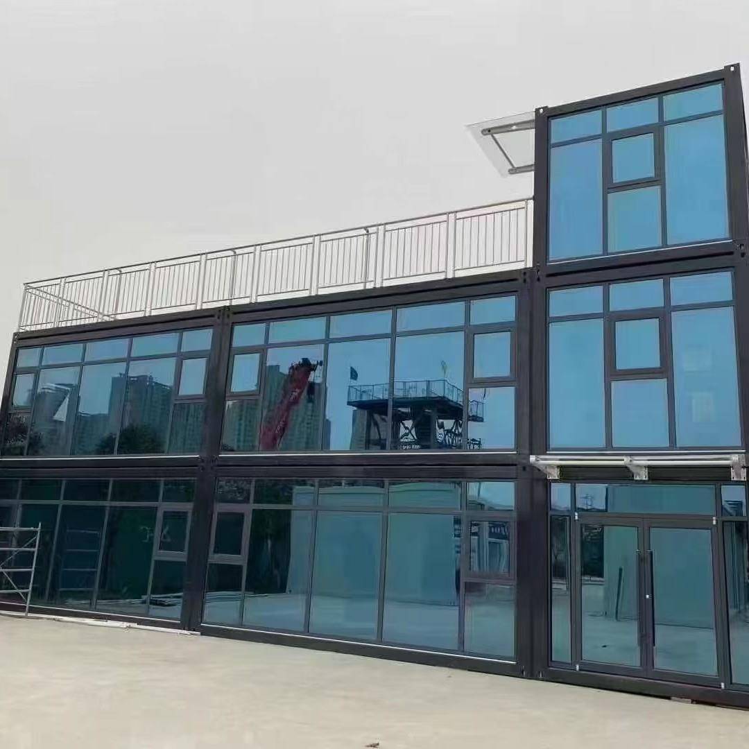 玻璃幕墙打动包箱房集装1箱住集人箱房带装修办室移彩钢成公屋