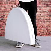 可折叠圆桌餐桌家用1多0人大圆桌户型简易塑料FS756928圆小形功能