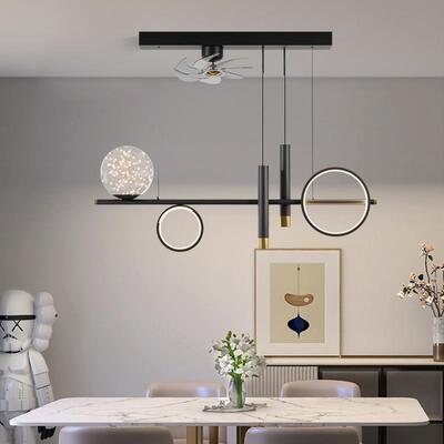 全屋摇头吸顶风扇具套装用套l餐家ed客厅MX1062简约灯灯饰餐厅吊