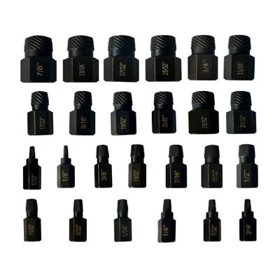 损丝250螺丝取出断器套装25PCS螺母取出器塑盒装破残断丝取出缺器