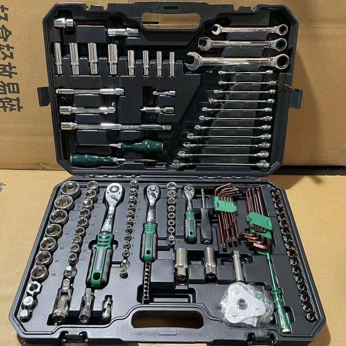 121件修工具套套装汽汽维修维修组套筒组KGA套扳车手组合修车