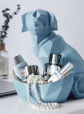 境招nx0143财电视柜酒柜装狗饰品摆件家跨客厅创意钥居匙收纳摆设