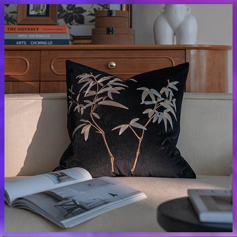 WG6QWG62025款中风轻奢刺绣F77SH6M5Q客厅沙古发靠垫竹子中新式复,居家布艺,抱枕被,淘宝优惠券,粉丝福利购,淘宝优惠卷