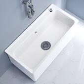 加拖把池大尺寸443加布长瓷拖池工装 陶家用卫生间阳台落地拖布盆