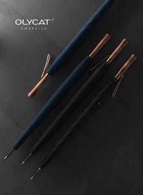 OLYT号CA长柄雨伞自SRU动层木直柄12双2cm双人大晴雨两用直杆广告