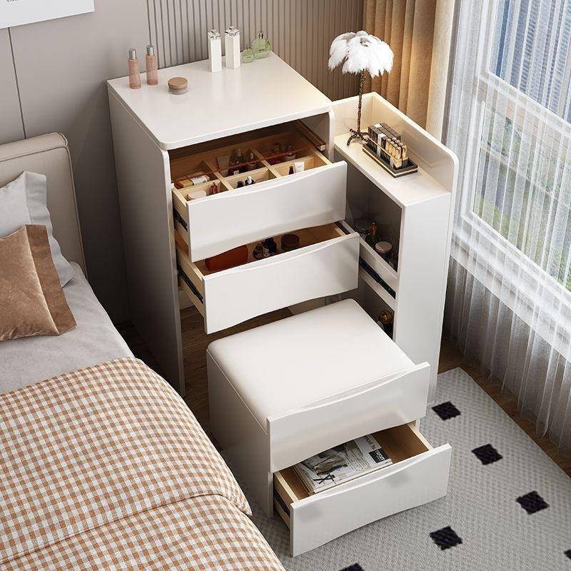 梳妆化台奶油风8806可翻盖现简收约一体卧室小户型斗柜床头代柜纳