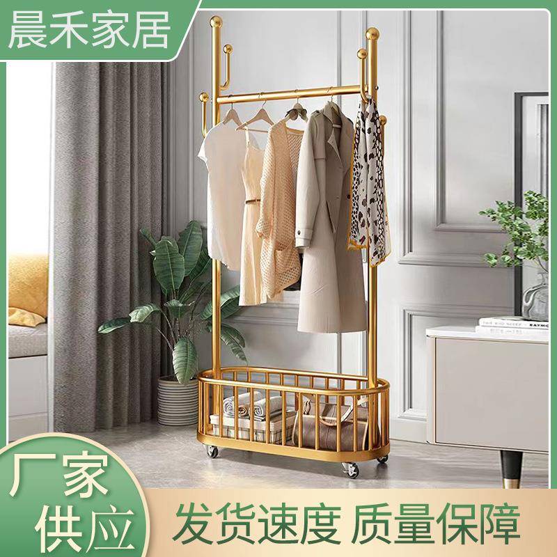 仙人掌衣卧室可简易移动铁ch-01艺架子家室内晒衣架服带篮子衣用