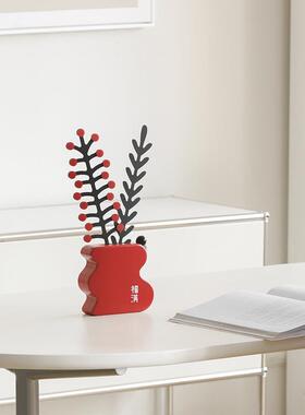 woTYOS435zoom卧室桌视柜饰品家居面玄仿真花装电饰关摆件轻奢高