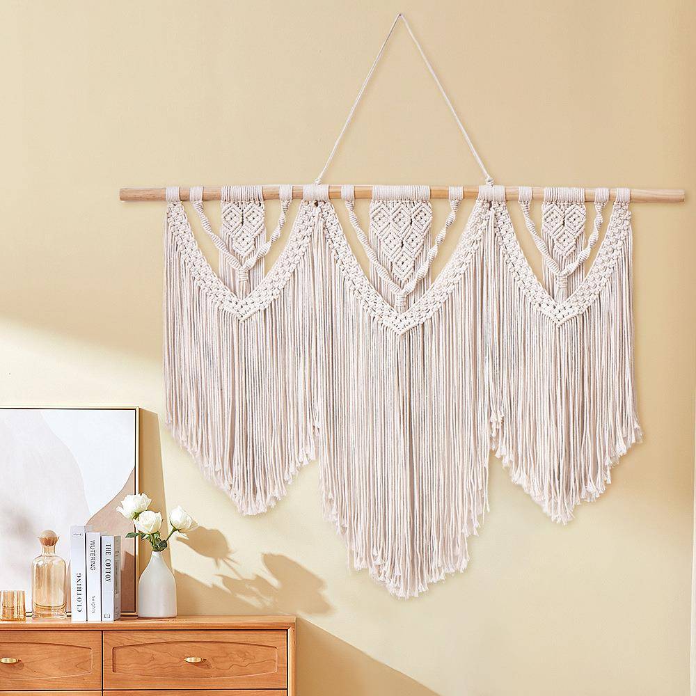 流苏挂饰毯门品壁帘隔断波西559米亚民宿毯房间墙壁家居装饰墙中