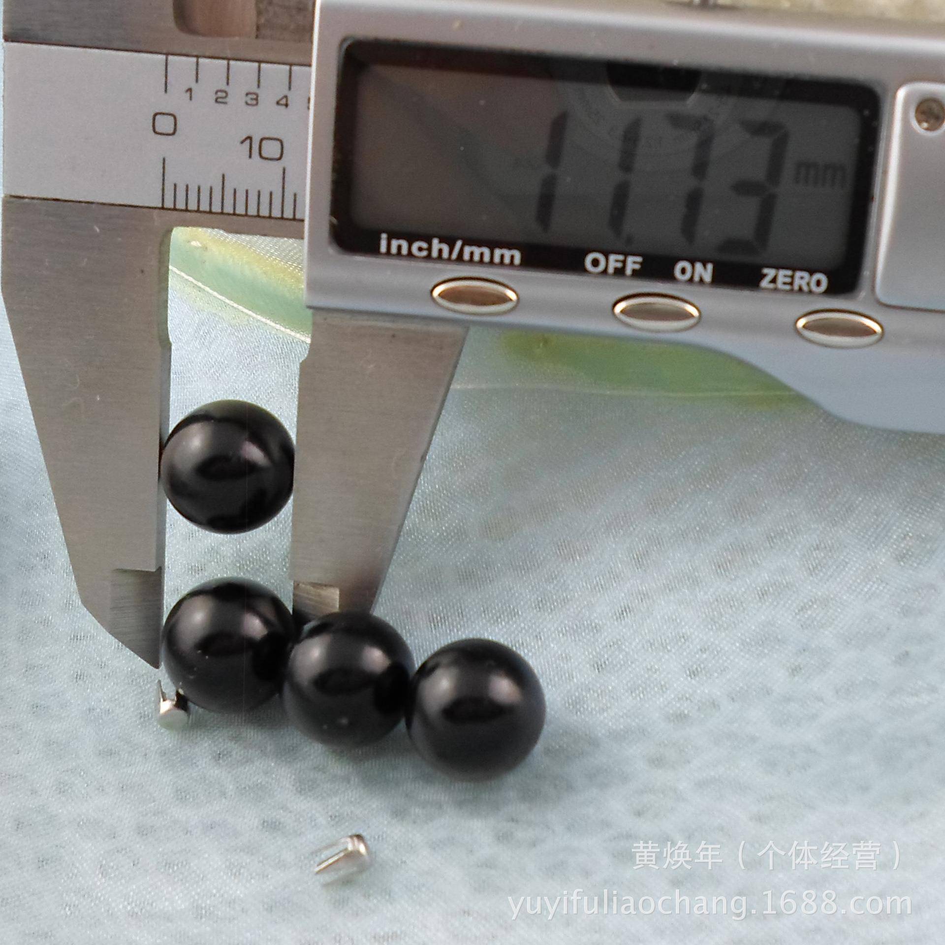 （RVC塑料12M无孔圆配4爪钉塑料铆钉仿珍珠衣M珠服袜）圆形珍珠配