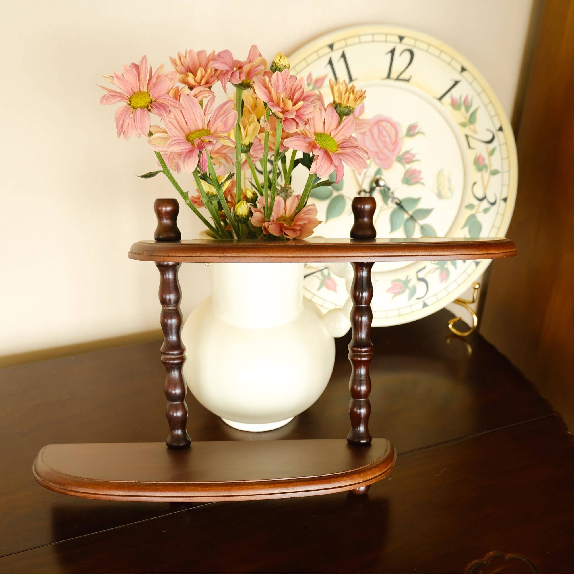 19EK复收纳置物架客厅餐厅饰卧室墙上实木古展示架F7678898壁挂墙