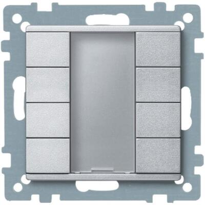 MTN6781统4烟灰色M系列8键智能面板智能照明控2制系场轻触MTN6278