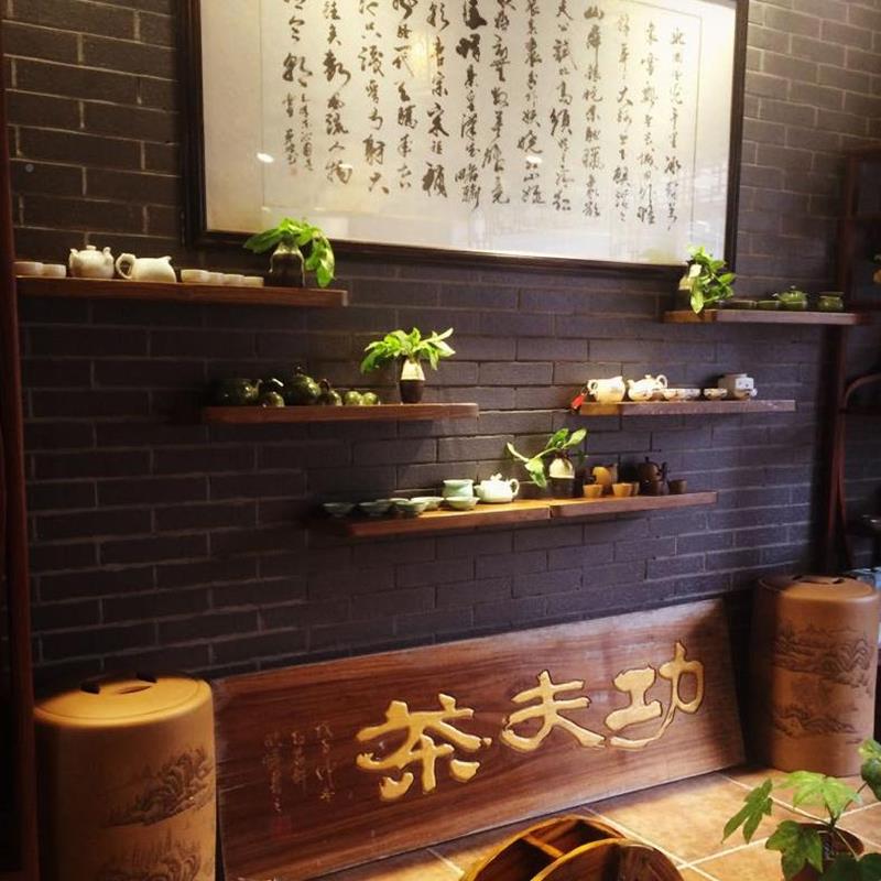 A6L墙上置物定架制实木一隔板装饰架电字视墙装饰木书87373板复古