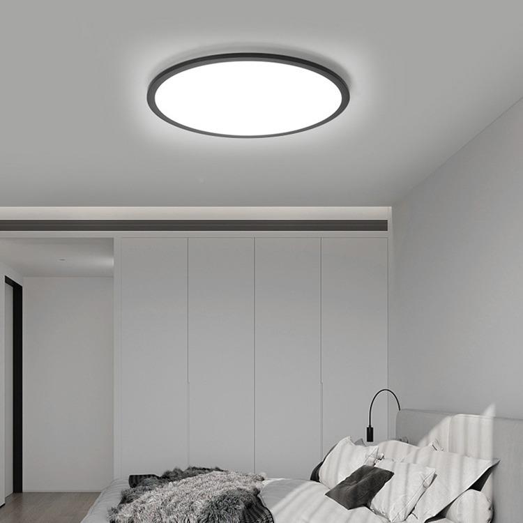 超薄灯圆卧灯室主卧客形厅吸顶简约现代见附件，极简风主人房间灯
